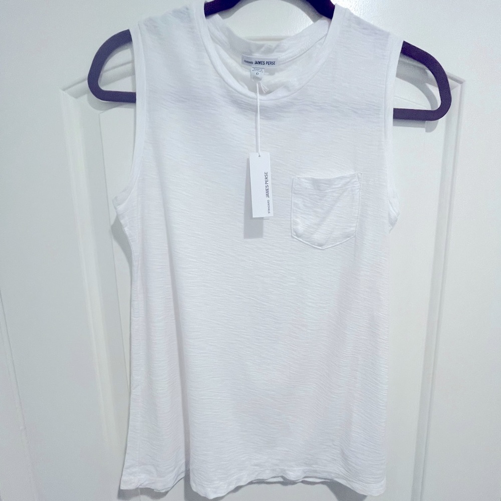 James Perse NWT white tank size 0